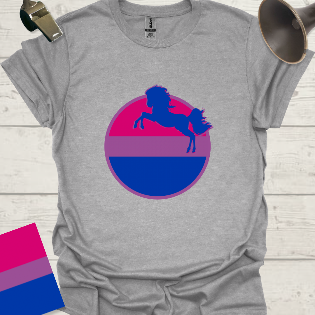 Bisexual Flag Sphere Horse T-Shirt