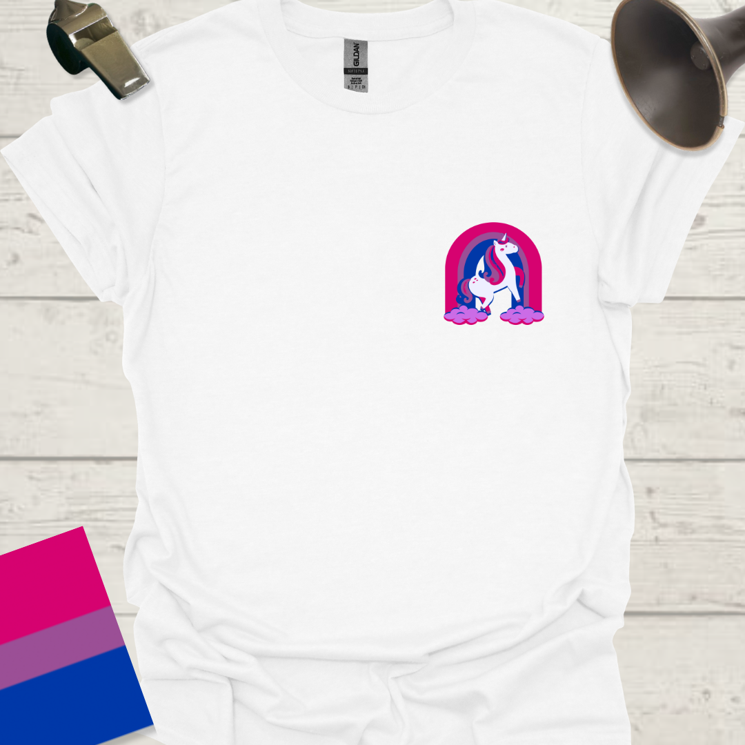 Bisexual Flag Colors Rainbow Unicorn T-Shirt