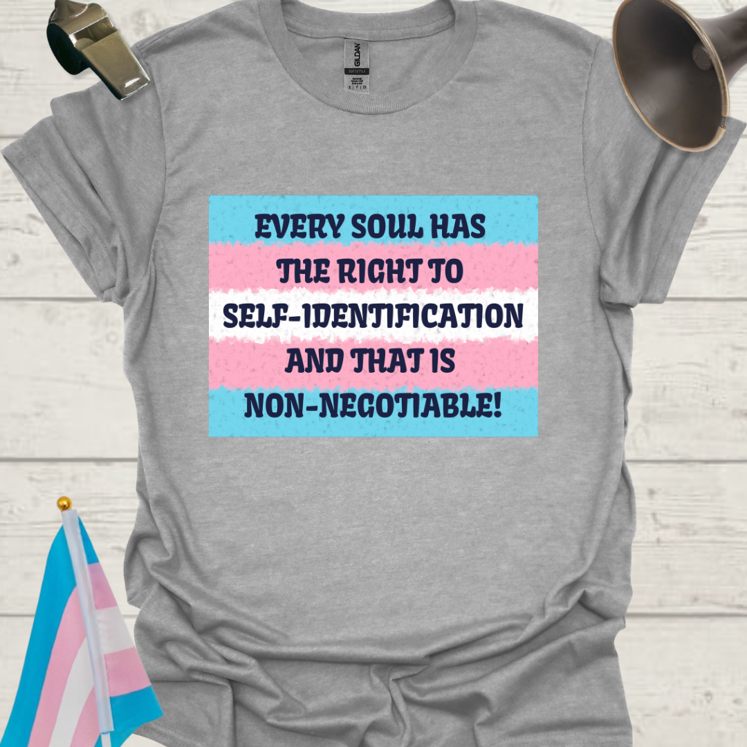 Unisex T-Shirt Self-Identification Transgender Flag