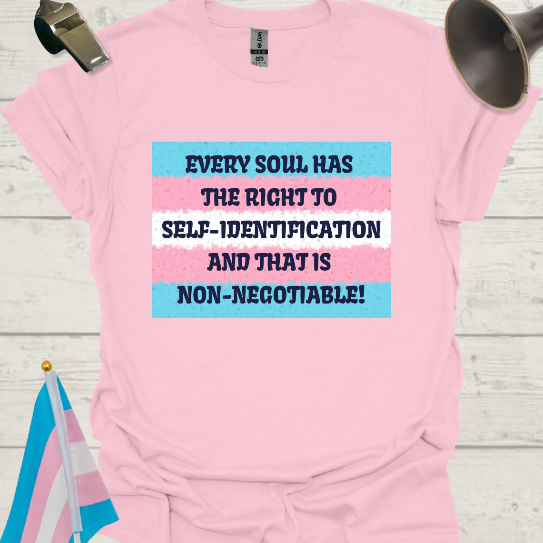 Unisex T-Shirt Self-Identification Transgender Flag