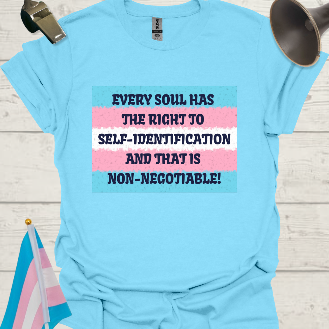 Unisex T-Shirt Self-Identification Transgender Flag