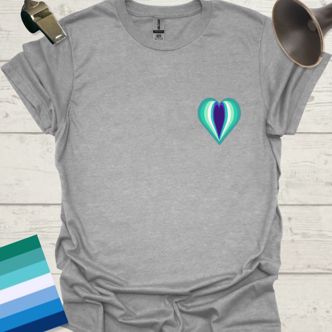 Gay Pride Flag Heart Abstract T-Shirt