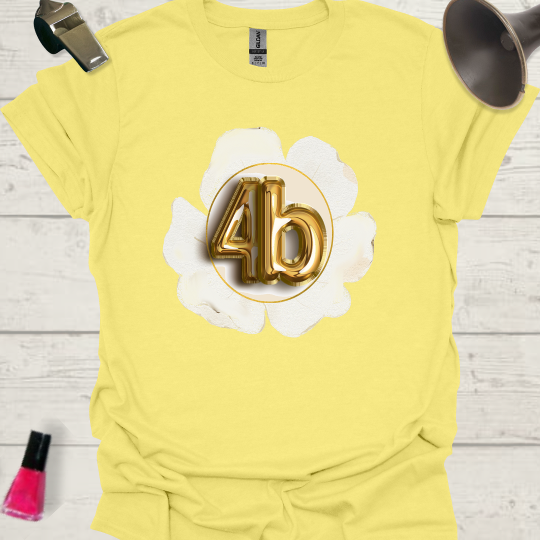 Feminist T-Shirt 4B Movement Gold Flower Design