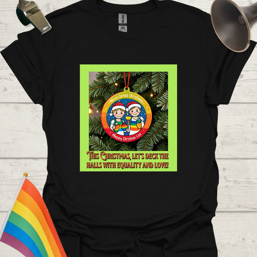 LGBT - This Christmas, let's deck the halls with equality and love T-Shirt