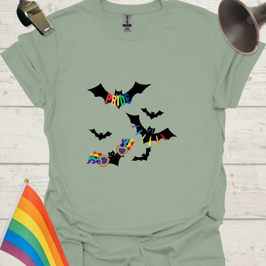 LGBT Pride Halloween Bats T-Shirt