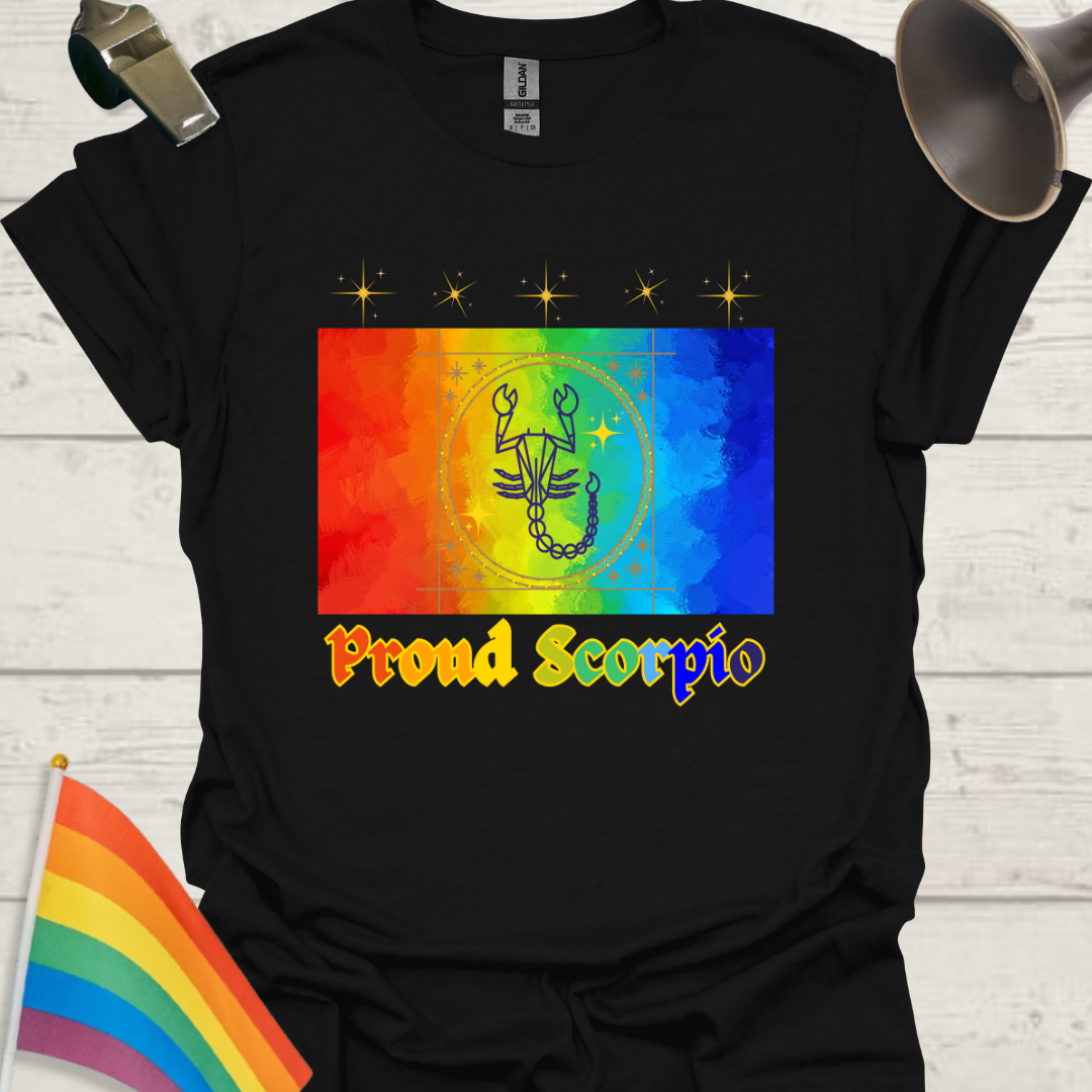 LGBT Rainbow Proud Scorpio Zodiac Sign T-Shirt