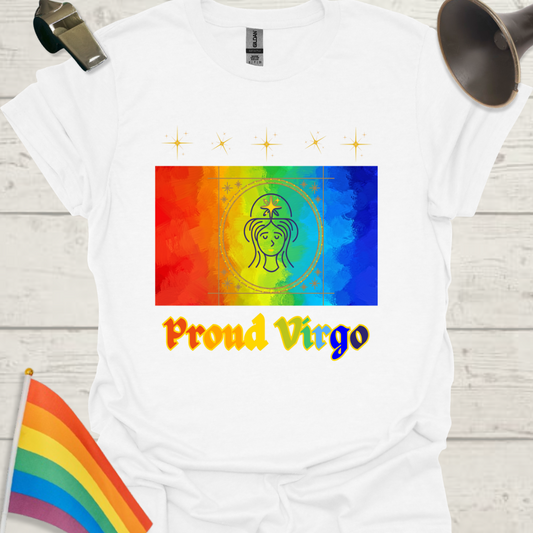 LGBT Rainbow Proud Virgo Zodiac Sign T-Shirt