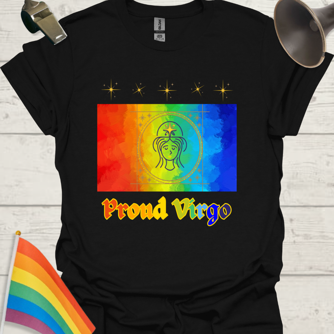 LGBT Rainbow Proud Virgo Zodiac Sign T-Shirt