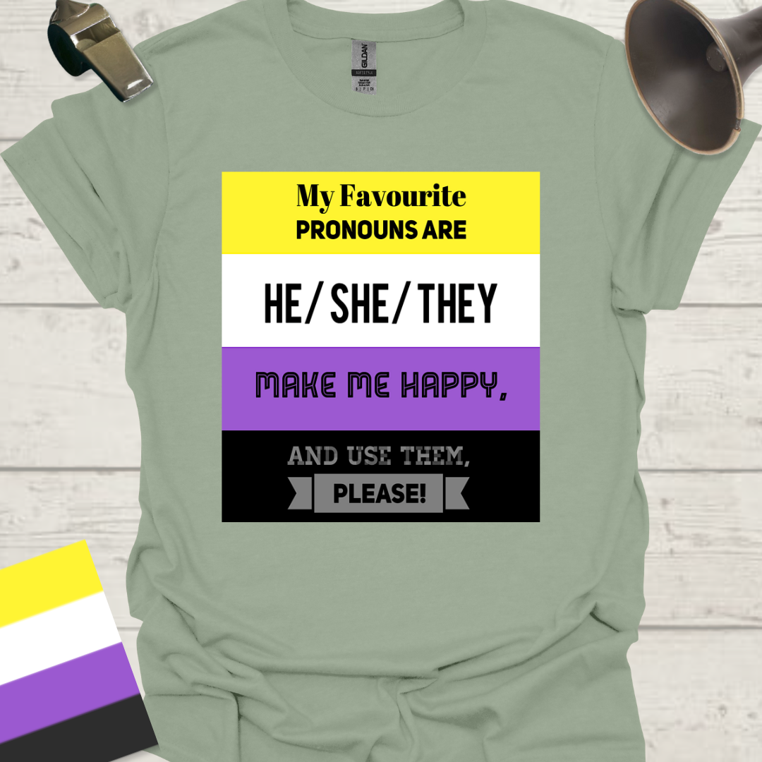 Non Binary Pronouns Pride T-Shirt