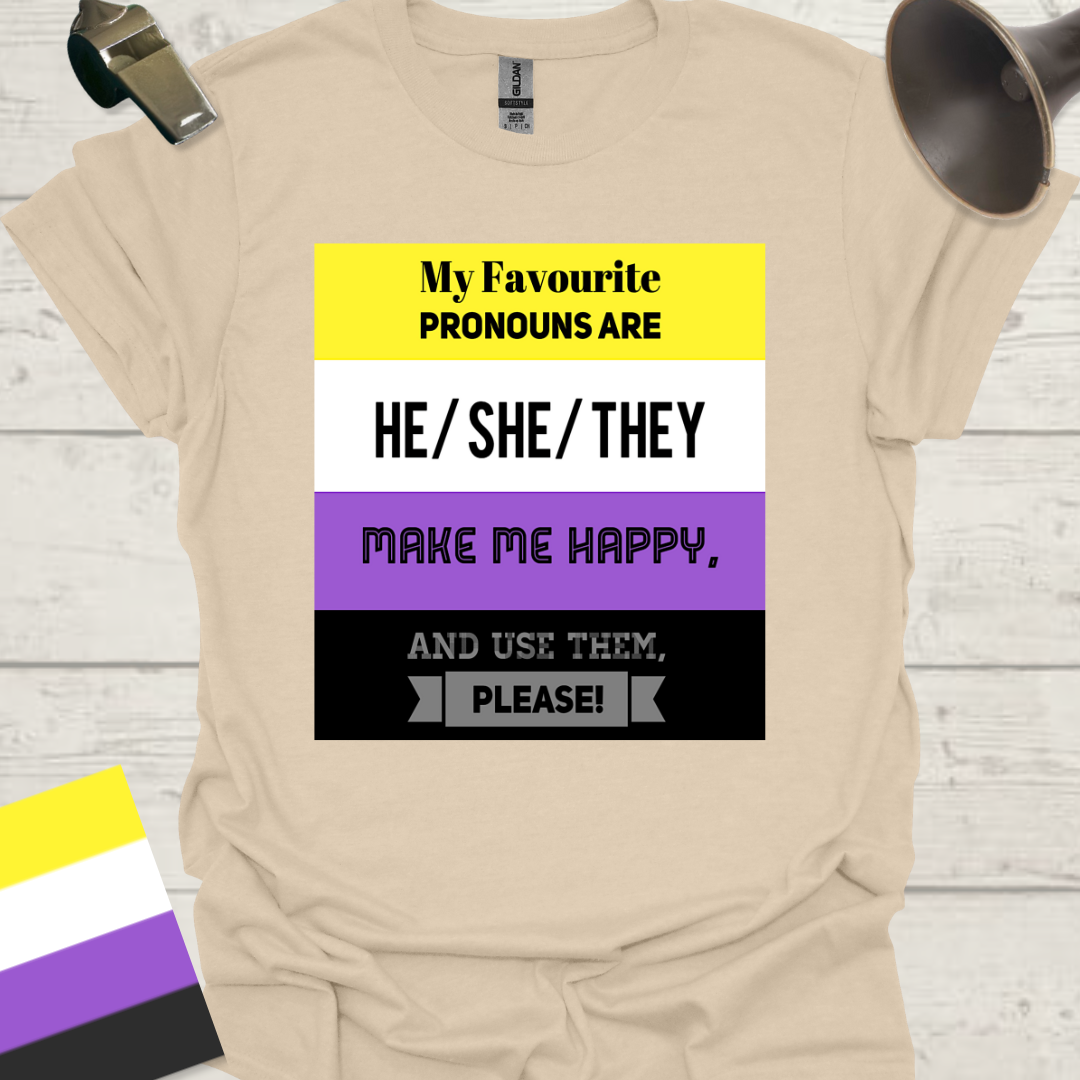 Non Binary Pronouns Pride T-Shirt