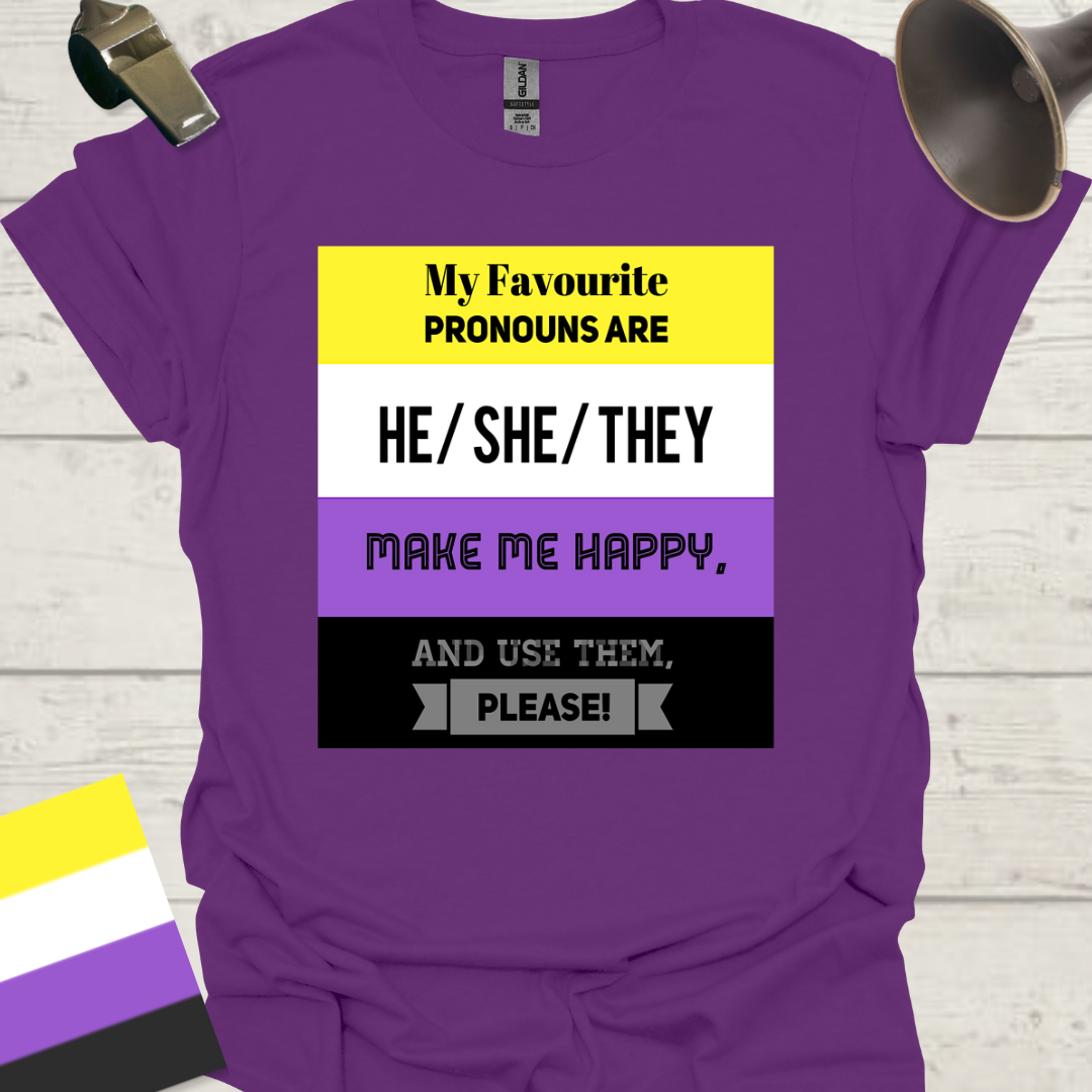 Non Binary Pronouns Pride T-Shirt