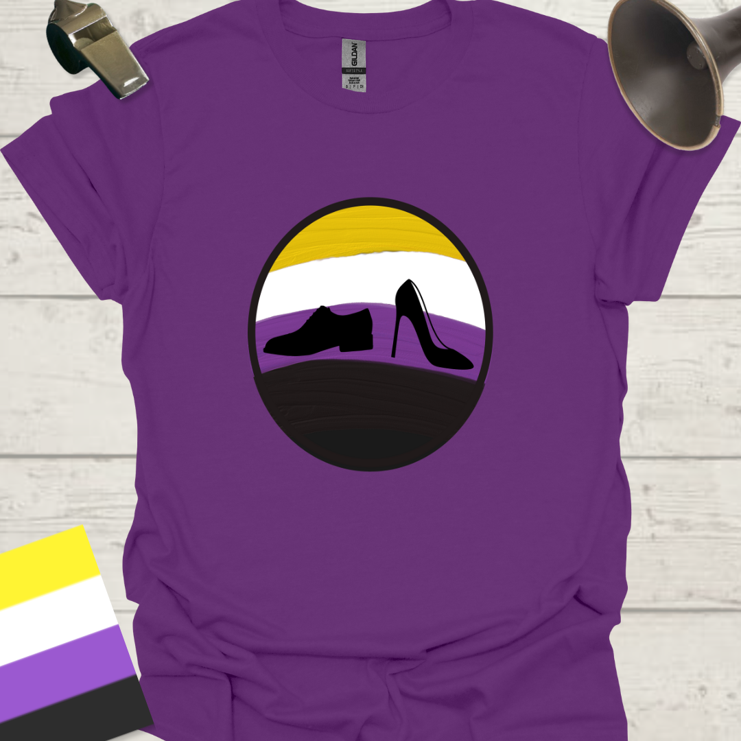 Nonbinary Pride T-Shirt Sphere High Heel, Shoe Design
