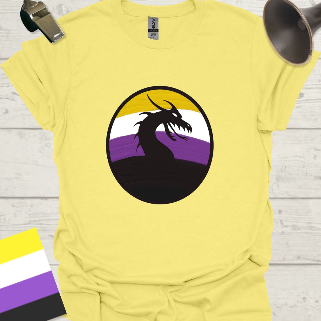 Nonbinary Pride T-Shirt Sphere Dragon Design