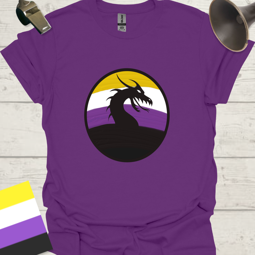 Nonbinary Pride T-Shirt Sphere Dragon Design