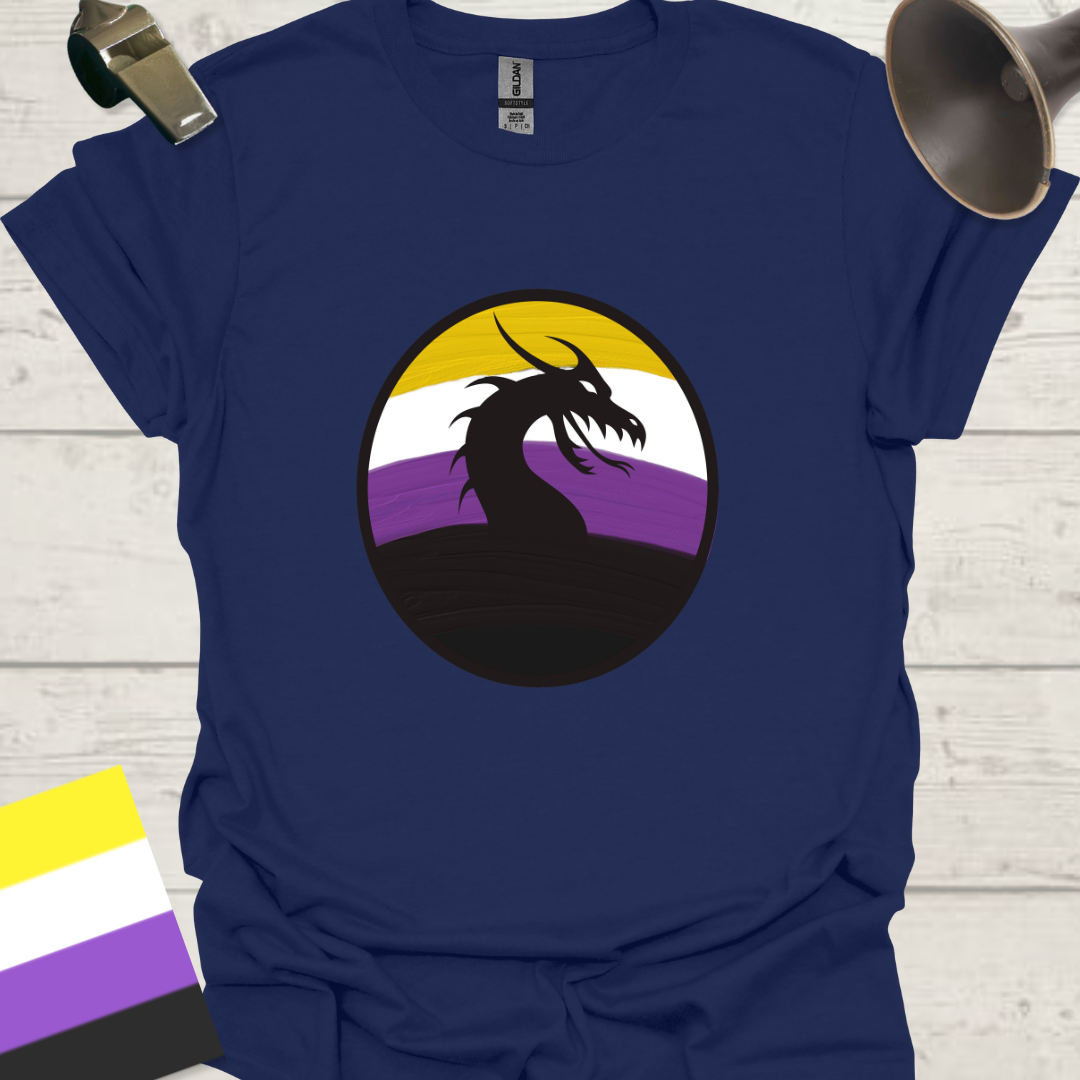 Nonbinary Pride T-Shirt Sphere Dragon Design