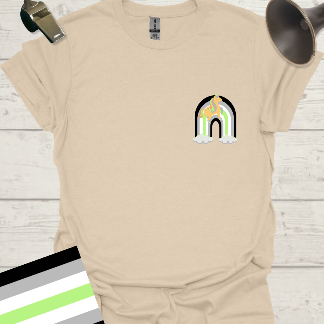 Rainbow Unicorn Agender Pride T-Shirt