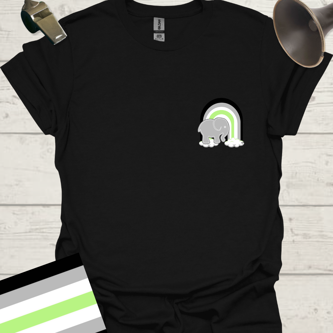 Rainbow Elephant Agender Pride T-Shirt