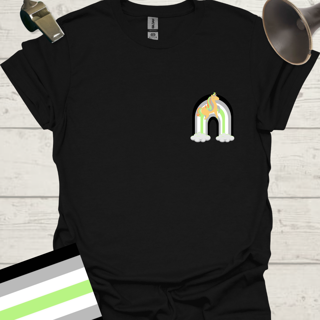 Rainbow Unicorn Agender Pride T-Shirt