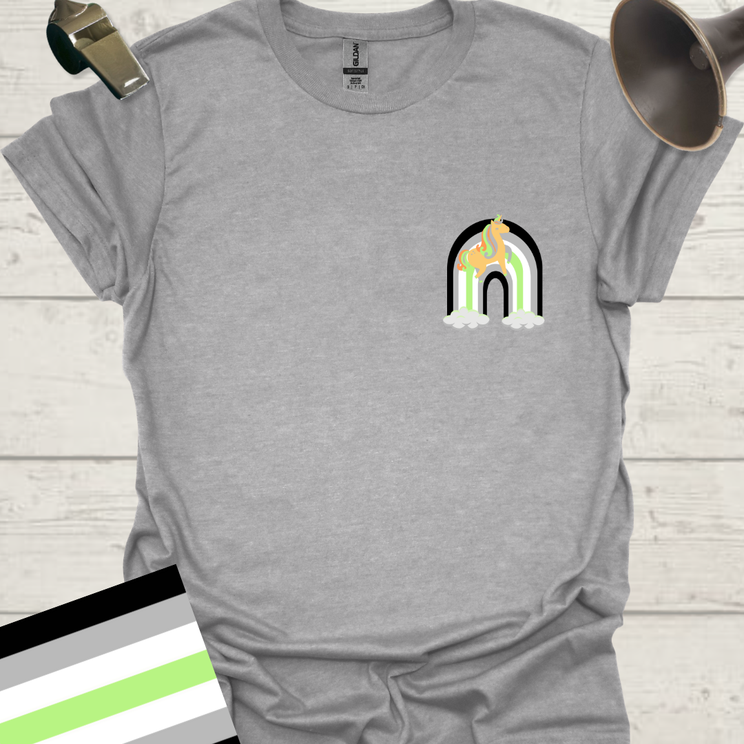 Rainbow Unicorn Agender Pride T-Shirt