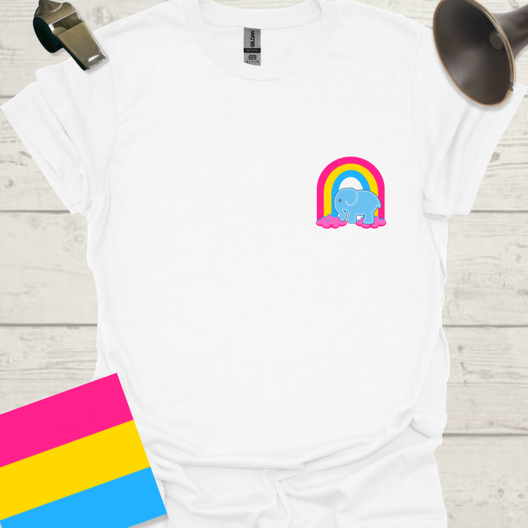 Pansexual Rainbow Blue Elephant T-Shirt