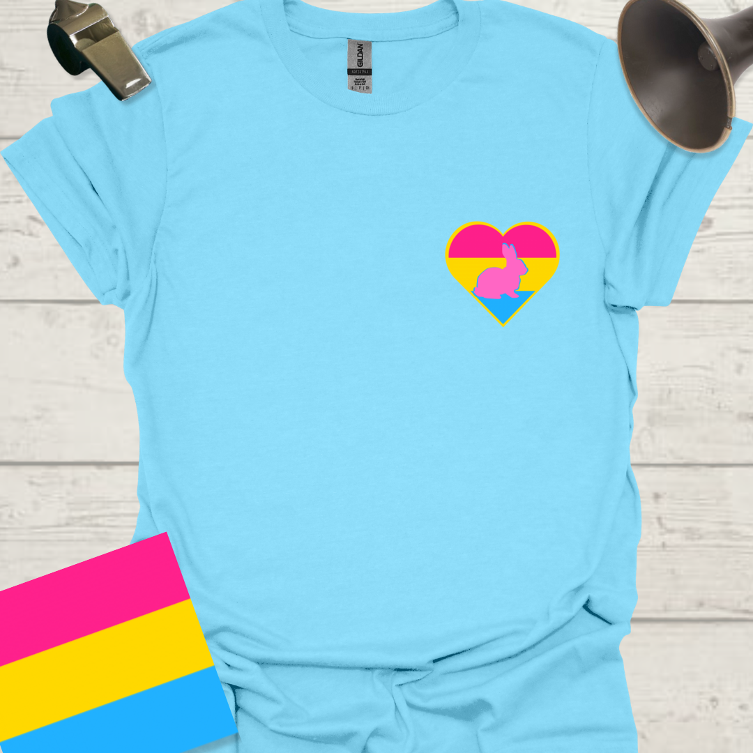 Pansexual Heart Rabbit T-Shirt