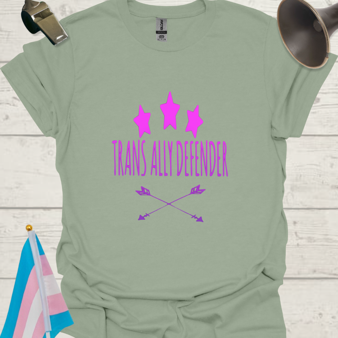 Trans Ally Defender T-Shirt - Pink