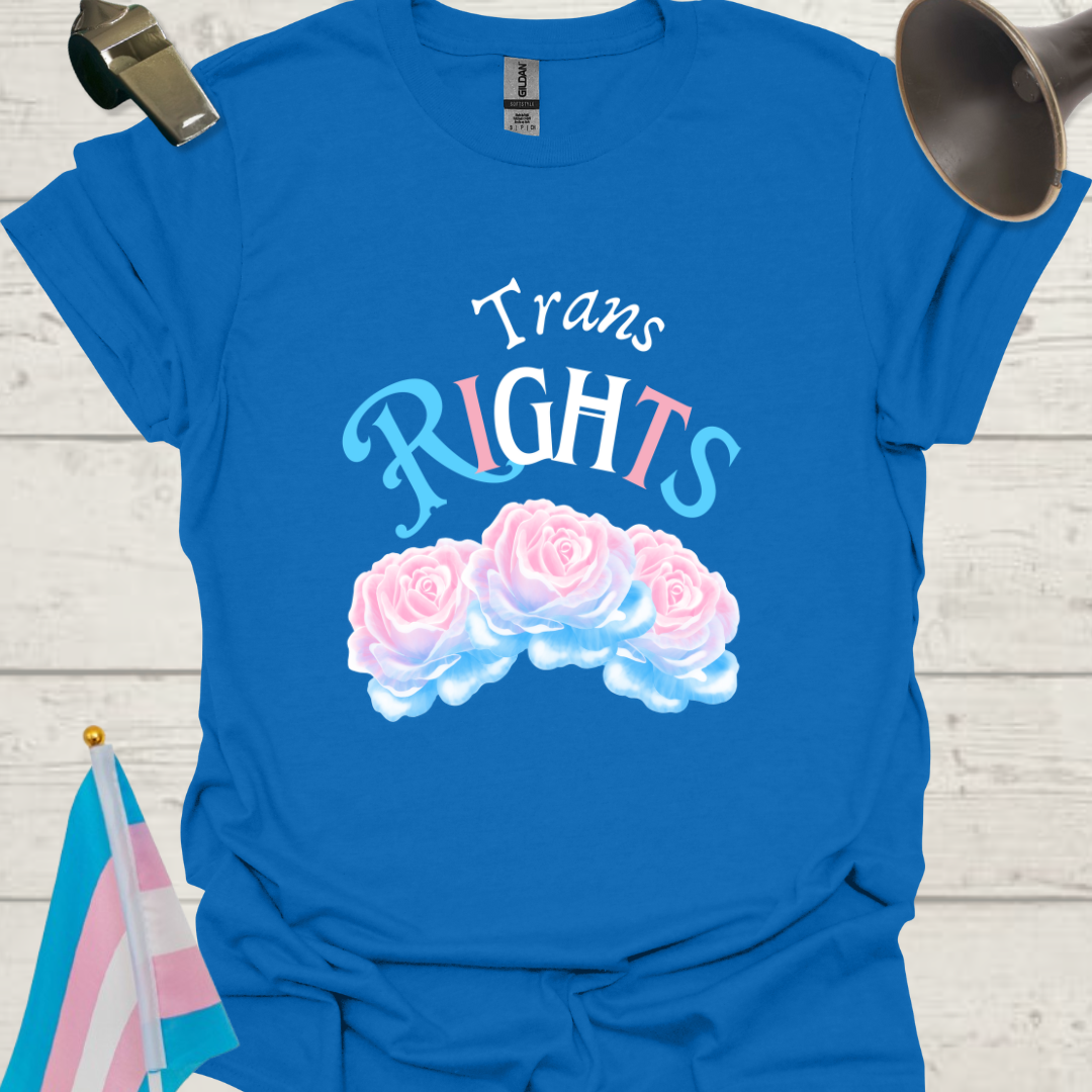 Unisex Roses T-Shirt Trans Rights