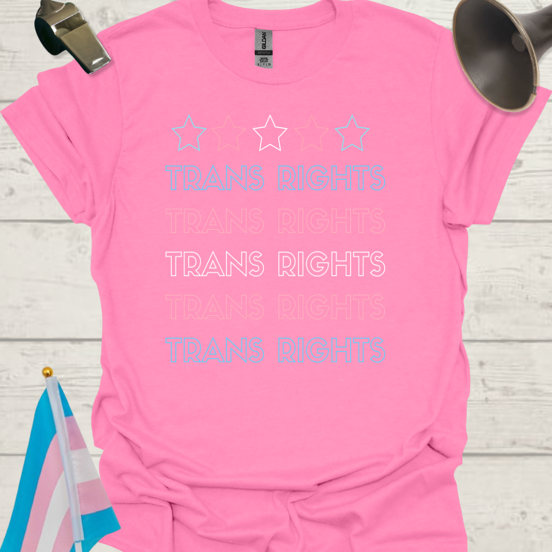 Unisex Stars T-Shirt Trans Rights
