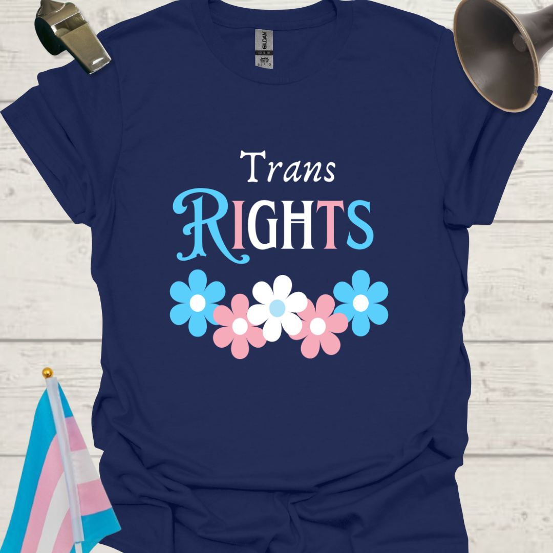 Unisex Floral T-Shirt Trans Rights