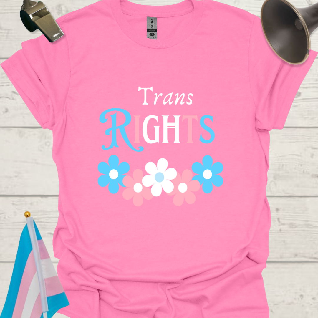 Unisex Floral T-Shirt Trans Rights