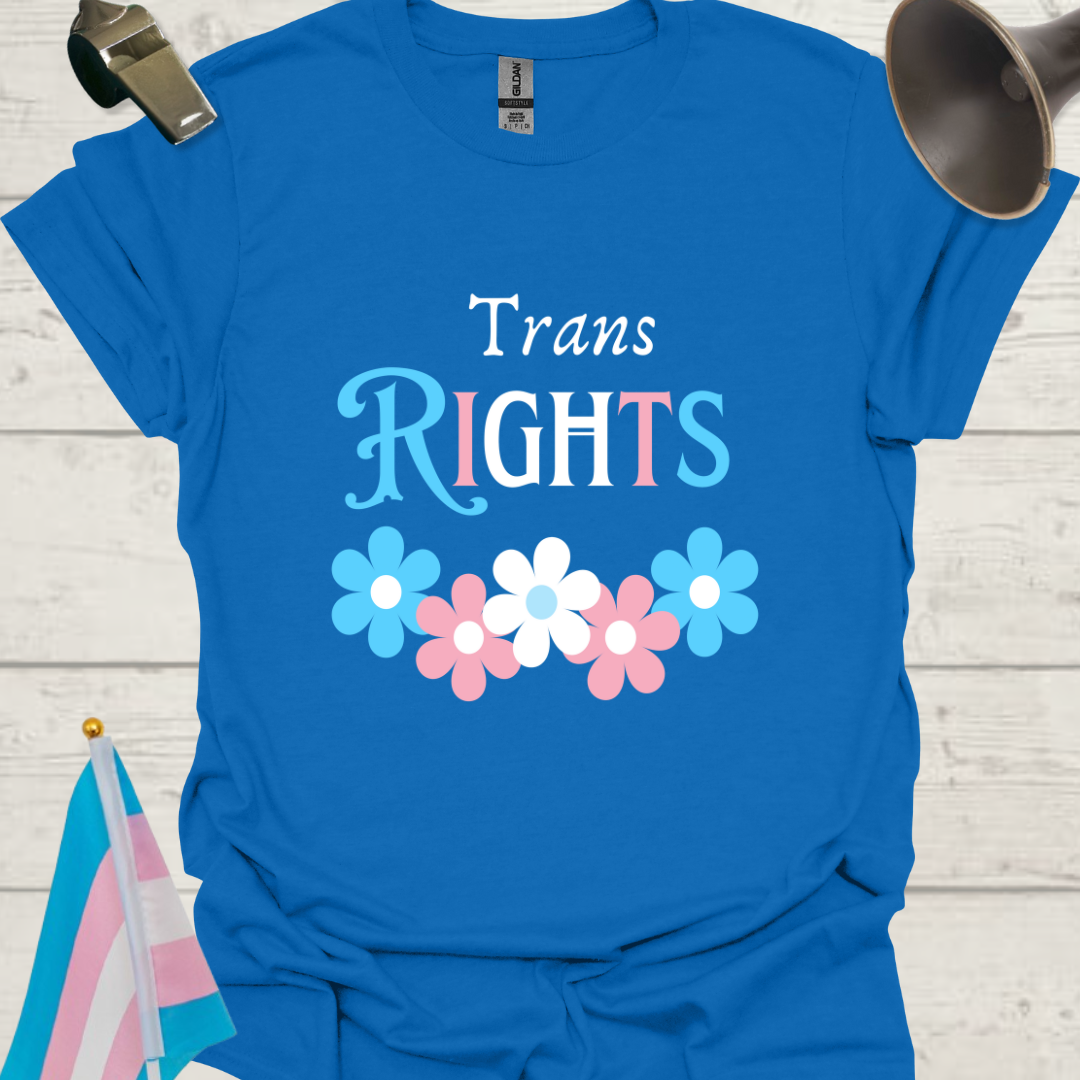 Unisex Floral T-Shirt Trans Rights