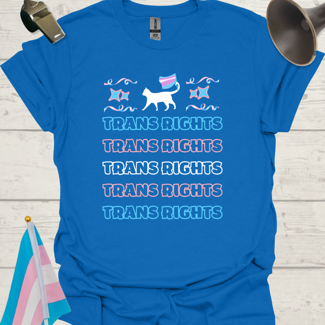 Unisex Cat T-Shirt Trans Rights