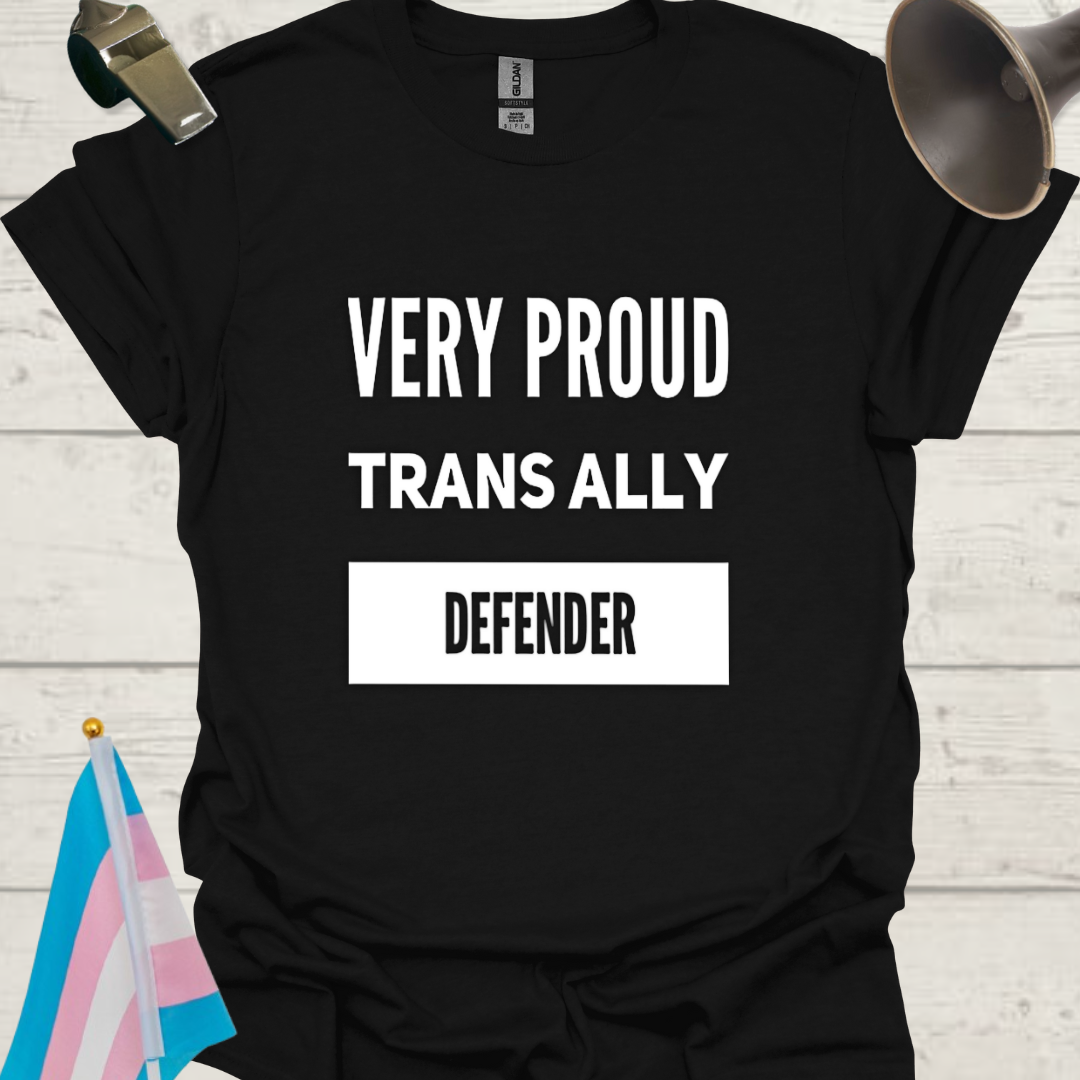 Very Proud Trans Ally Defender T-Shirt - White