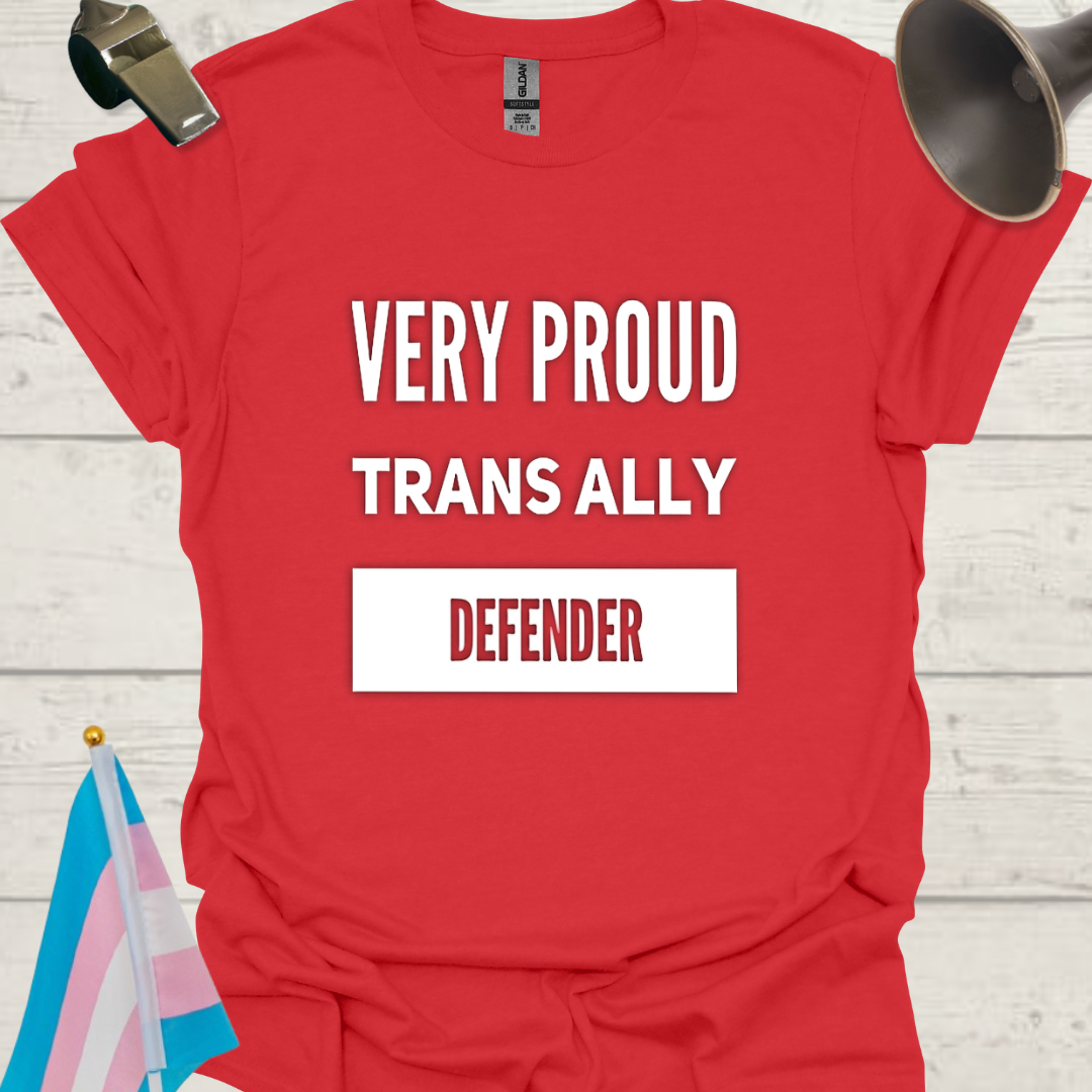 Very Proud Trans Ally Defender T-Shirt - White